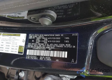 2022 Lexus Rx 350 z USA, uszkodzony, nr VIN 2T2HZMAA2NC234933